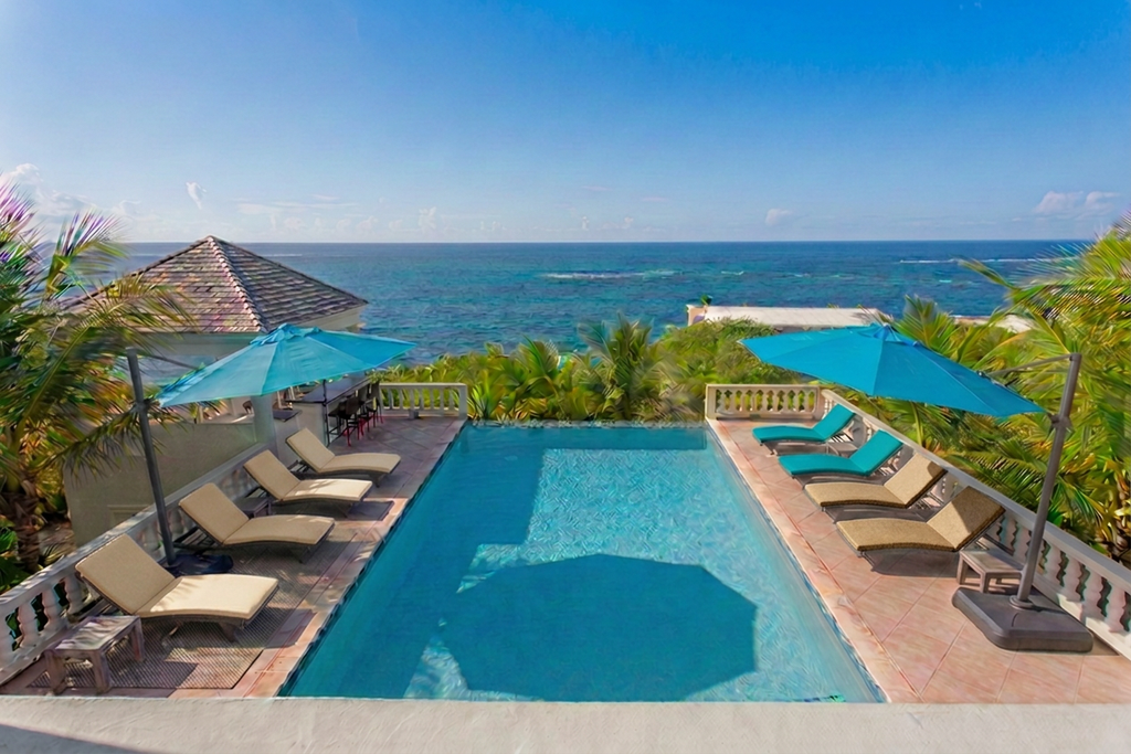 Large sea-view infinity pool